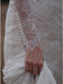 Mermaid Jewel Long Sleeves Lace Wedding Dress with Pearls INL16