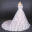 A Line Strapless Lace Appliques Wedding Dress, Cheap Bridal Dresses INQ16