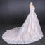 A Line Strapless Lace Appliques Wedding Dress, Cheap Bridal Dresses INQ16