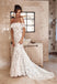 Off the Shoulder Lace Mermaid Wedding Dress, Cheap Bridal Dress INP72