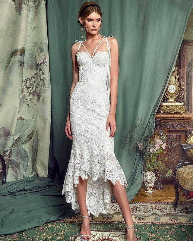 Elegant Lace White Sheath Prom Dress, Lace Simple Wedding Dress INP70