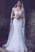 Sheath Tulle Brush Train Sweetheart Wedding Dresses With Appliques INH81