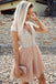 A Line V Neck Tulle Short Prom Dress, Cap Sleeves Cheap Homecoming Dress INP54