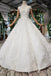 New Arrival Wedding Dresses Cap Sleeves Princess Ball Gown With Applique INK19