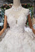 New Arrival Wedding Dresses Cap Sleeves Princess Ball Gown With Applique INK19