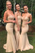 Mermaid Sweetheart Sweep Train Cheap Long Bridesmaid Dresses INR27