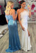 Sequin Feather Strapless Long Formal Evening Gown with Slit Prom Dress IN1892