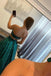 Emerald Green Sequins Two Pieces Strapless Long Prom Dress With Pockets IN1996