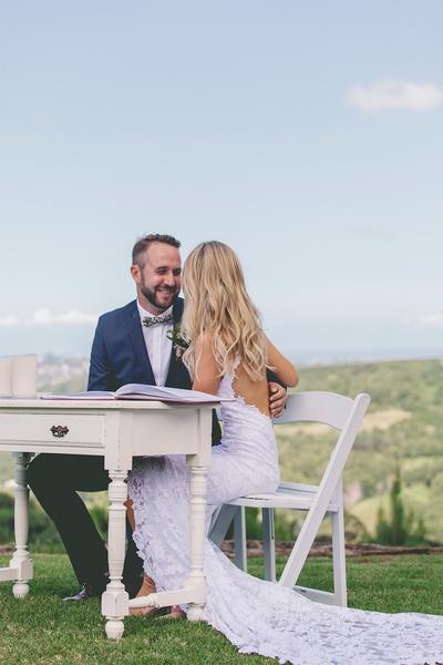 beautiful Open Back Sleeveless Lace Beach Wedding Dress,White Bridals Dress IN805