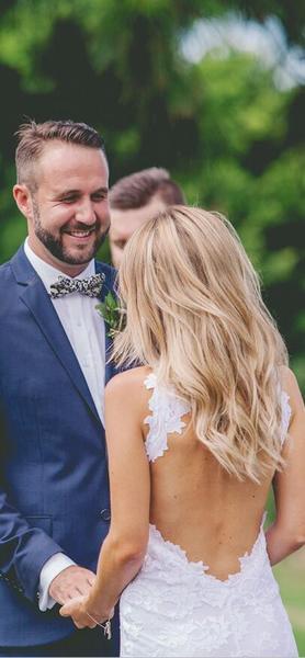 beautiful Open Back Sleeveless Lace Beach Wedding Dress,White Bridals Dress IN805