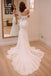 Princess Off Shoulder Court Train Chiffon Long Wedding Dress with Lace Appliques INA51