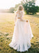 2 Pieces Lace Top Chiffon Skirt Romantic Long Sleeves Wedding Dresses INM82