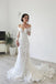 Long Sleeves Mermaid Wedding Dresses, Off Shoulder Lace Bridal Gowns IN1948