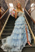 Sparkly Prom Dress with Slit Skirt, Long Graduation School Dresses, Evening Party Gown IN2024