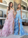 Sparkly Prom Dress with Slit Skirt, Long Graduation School Dresses, Evening Party Gown IN2024