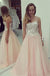 Pink Sweetheart Lace Up A-line HanINade Girly Prom Dresses K732