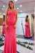 Navy Blue Beaded V-Neck Backless Mermaid Long Prom Dress Evening Gown IN1894