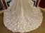 Princess Lace Appliqued Flowers Chapel Train Wedding Dresses,Pretty Bridal Gown IN222