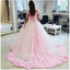 Ball Gown Off shoulder Pink Tulle Flowers Wedding Dresses,Pink Quinceanera Dresses IN224