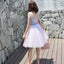 A Line Lace V Neck Elegant Homecoming Dresses,Short Prom Dresses for Homecoming stunning IN480