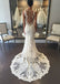 Mermaid V-neck Lace Wedding Dresses With Court Train, Bridal Gown IN1886