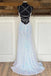 Silver Sequin V-Neck Empire Mermaid Long Prom Dress Evening Dresses IN2027