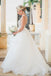 Simple A line Tulle Wedding Dresses, Cheap Long Prom Dress INC69