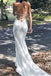 Sexy Backless Mermaid Beach Wedding Dresses, Simple Ivory Bridal Gown IN1931