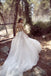 Princess Ivory Cap Sleeve Tulle Long Cheap Wedding Dresses INM84