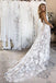 New Arrival Lace Backless V Neck Ivory Spaghetti Straps Beach Wedding Dresses INC71