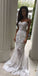 Charming White Lace Mermaid Sexy Sweetheart Sexy Long Beach Wedding Dresses IN184