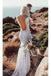 Long Sleeve Lace V Neck Backless Mermaid Boho Wedding Dresses,Beach Wedding Gown INH77