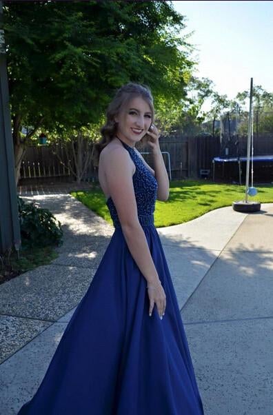 Royal Blue Beading Princess Ball Gown Prom Dress,stunning Sexy Party Dress For Teens IN104