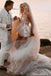 A-line Sweetheart Lace Appliques Bohemian Wedding Dress with Slit IN1978