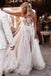 A-line Sweetheart Lace Appliques Bohemian Wedding Dress with Slit IN1978