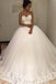 Sweetheart Sleeveless Tulle Long Ball Gown Wedding Dress with Lace Appliques INH97