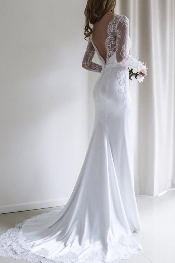 White Mermaid Wedding Dress