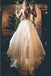 Elegant Off White Lace Appliques A-line Chapel Train Wedding Dresses with Sash INB05