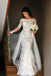 Off White Mermaid Lace Wedding Dresses Off the Shoulder Bridal Dresses INP79