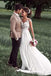 Lovely Off White Lace Appliques Cap Sleeves Long Chiffon Beach Wedding Dresses beautiful IN827