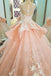 Tulle Lace Scoop Neckline Ball Gown Wedding Dress With Lace Appliques,Quinceanera Dresses IN619