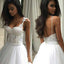 Charming Backless Spaghetti Straps Wedding Dress with Lace Top INC68