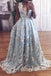  Lace Prom Dresses,Deep V-neck Prom Gown,Sky Blue Prom Dress,Princess Prom Dress