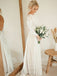 Long Sleeve Ivory Lace See Through Backless Beach Boho Wedding Dresses INF81