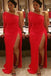 Sheath/Column One Shoulder Long Sleeves Ruched Spandex Split Plus Size Dresses INF48