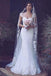 Sheath Tulle Brush Train Sweetheart Wedding Dresses With Appliques INH81