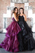 Charming Ball Gown Sweetheart Strapless Burgundy Long Prom Dress with Beading INA13