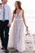 Elegant Beach Coast Wedding Dresses,Lace A Line Tulle Bridal Dresses For Beach Wedding IN168