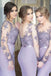 Long Sleeves Mermaid Lilac Sexy Long Bridesmaid Dress,Pretty Plus Size Bridesmaid Dress IN172