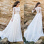 Elegant Lace Chiffon ALine Simple Long Sleeves Beach Wedding Dresses Plus Size IN241